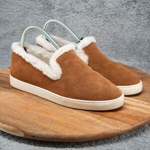 Birdies The Swift Sequoia Suede Leather with Faux Fur Slip On Shoes Size 8